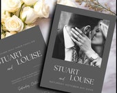 Minimalist Wedding Invitation Template | Photo Wedding Invite 5x7 | Modern Editable Canva Printable Invitation