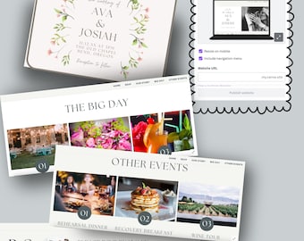 Canva Wedding Website Template – Customizable Digital Invitation (PDF)