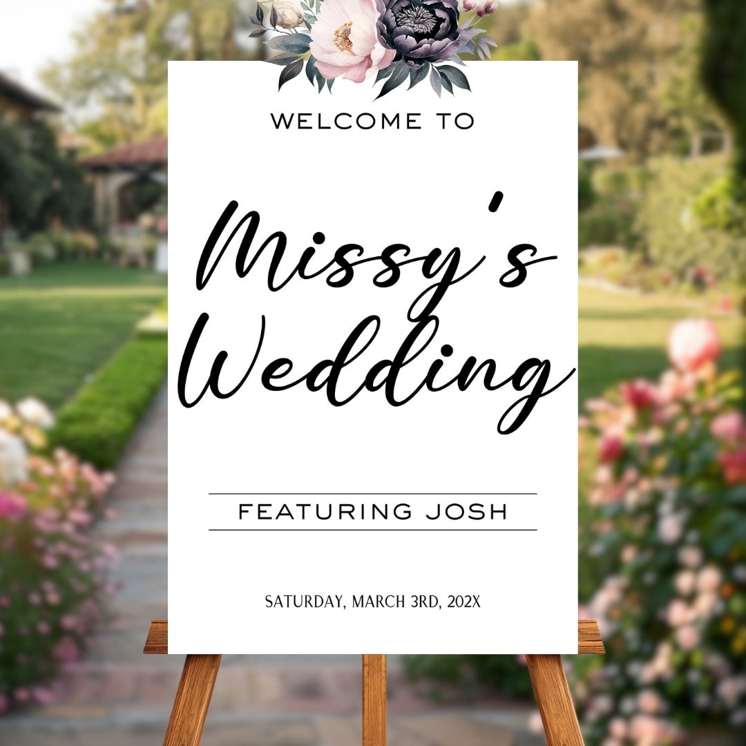 Funny Welcome Wedding Sign Template, Wedding Sign Featuring Husband, Funny Wedding Welcome ...