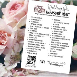 Réception de mariage chasse au trésor photo chasse au trésor Table de jeux signe I Spy Photo imprimable Table de jeux de réception pour mariage SIGNE MINNIE