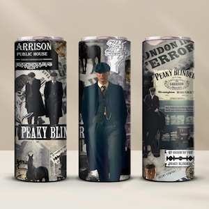Peaky Blinders Skinny Tumbler Wrap, Thomas Arthur John Shelby PNG Sublimation Design