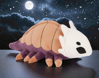 Hollow Knight Inspired Plush Toy, Soft Caterpillar Plush Figure, Game Style Stuffed Animal, Collectible Desk Plush Gift
