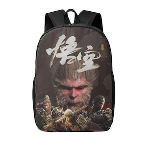 Sacs à dos personnalisés pour garçons et filles - Concevez votre propre sac à dos d'école ou de voyage avec des photos - Thème Black Myth Wukong