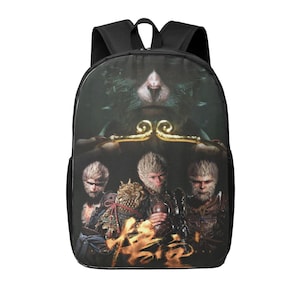 Sacs à dos personnalisés pour garçons et filles - Concevez votre propre sac à dos d'école ou de voyage avec des photos - Thème Black Myth Wukong