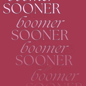 University of Oklahoma - boomer sooner print