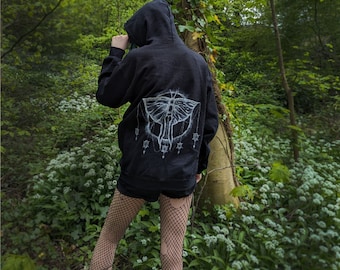 Gothic moth hoodie Unisex