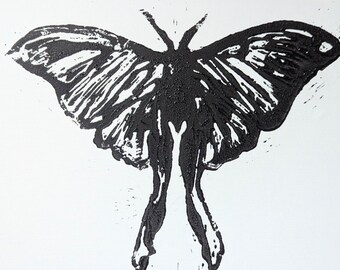 Lunar moth gothic print