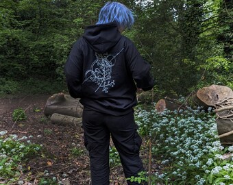 Gothic flower geometric hoodie Unisex
