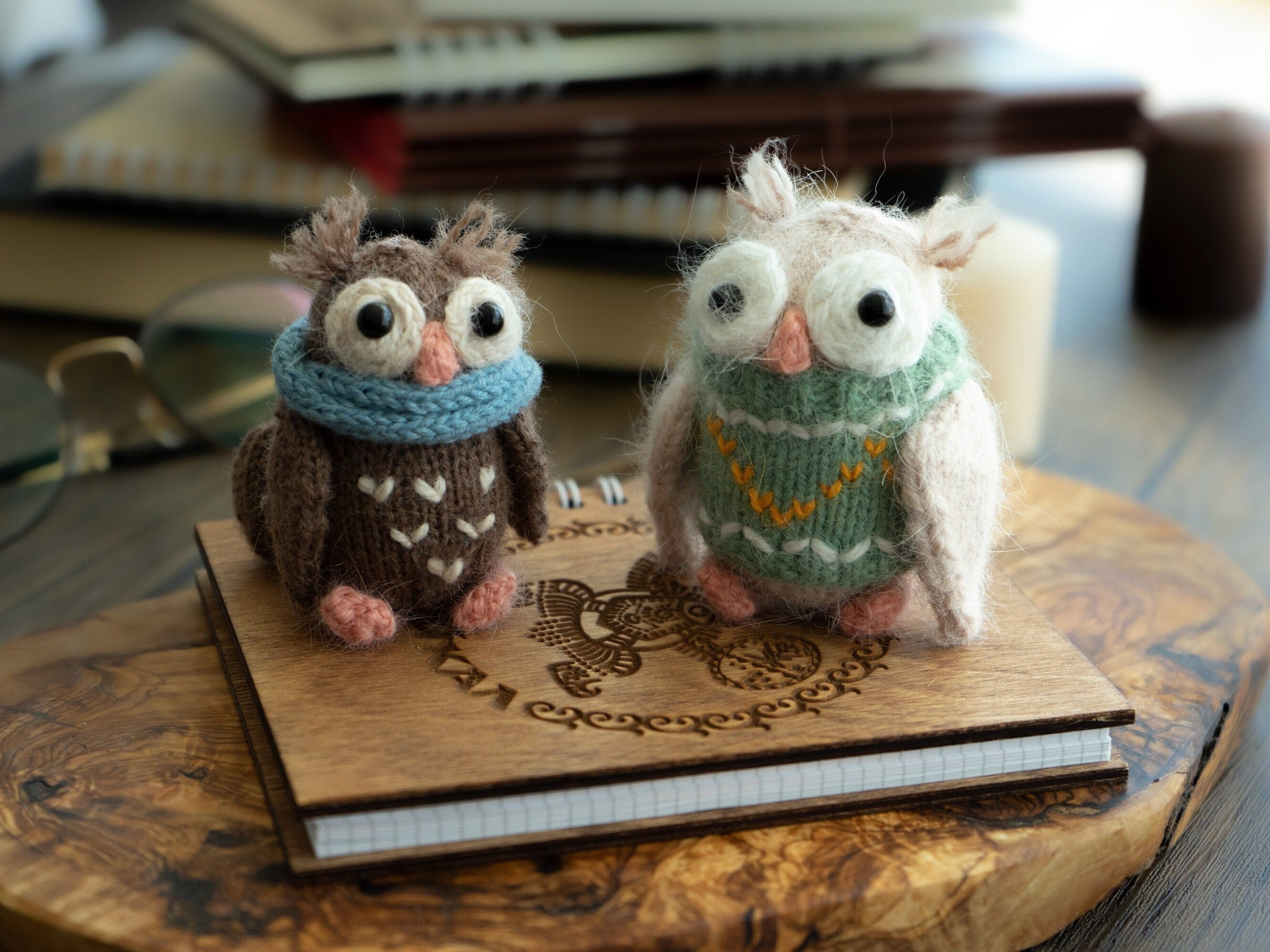 Owl knitting pattern, Knitted bird pattern, Wise owl knitting pattern, Knitted toy pattern, Tiny toy