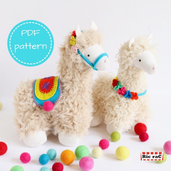 llama pattern, llama plush, llama PDF pattern, stuffed animal patterns, cute llama gifts, instant download