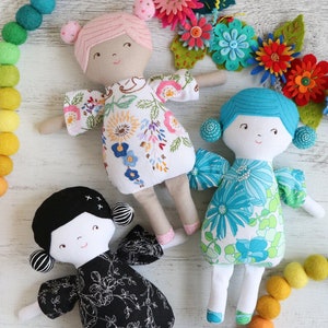 Little Dot, rag doll PDF pattern, soft doll pattern,rag doll pattern,cloth doll pattern,plush toy pattern,small rag doll,rag dolls handmade