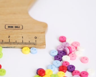 tiny doll buttons, small buttons, doll clothes, blythe buttons, rainbow, cute buttons, 5mm buttons, doll wardrobe
