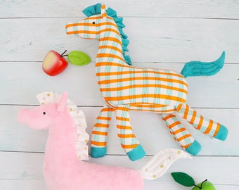 Zorse: horse sewing pattern, zebra sewing pattern, soft toy pattern, horse plush pattern, pony plush, toy horse