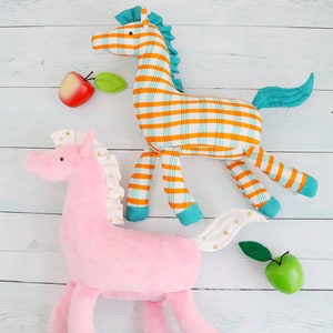 Zorse: horse sewing pattern, zebra sewing pattern, soft toy pattern, horse plush pattern, pony plush, toy horse