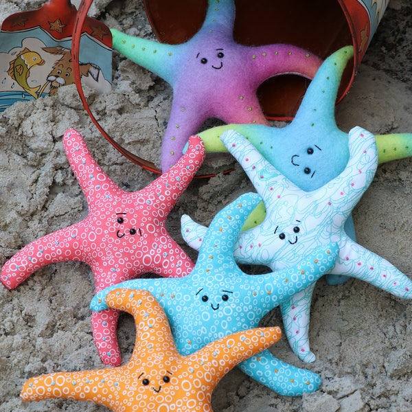 Sea Stars : starfish garland, starfish pattern,starfish PDF, pdf toy pattern,felt starfish, starfish softie,starfish mobile,starfish plush,