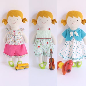 Tilly, rag doll pattern, rag doll pdf pattern, doll clothes pattern, rag doll pdf, rag doll sewing pattern,
