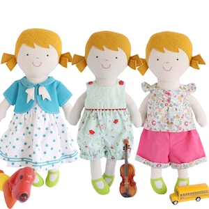 Tilly, rag doll pattern, rag doll pdf pattern, doll clothes pattern, rag doll pdf, rag doll sewing pattern,
