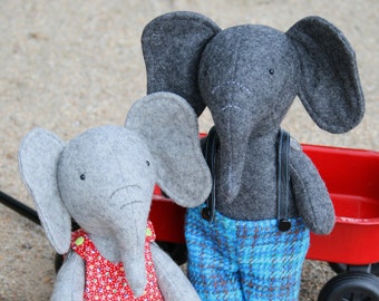 Elephant PDF pattern, elephant sewing PDF, softie pdf pattern, DIY elephant pattern, elephant toy pdf , elephant pattern