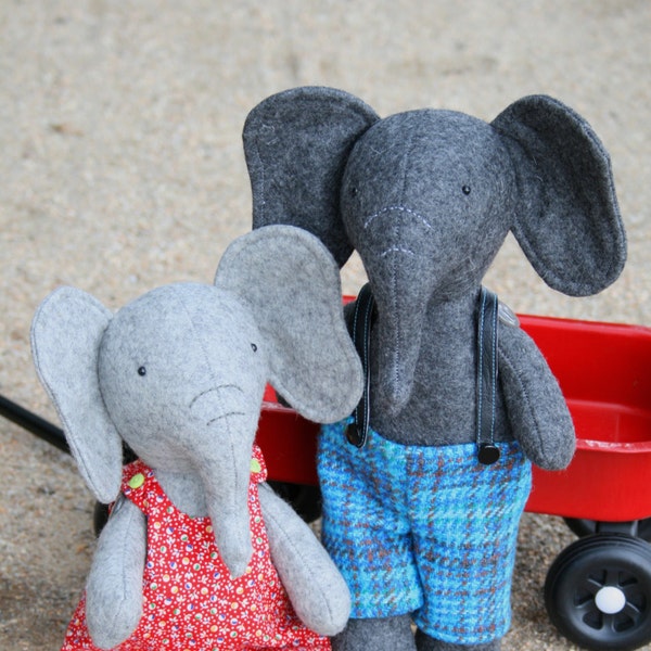 Elephant PDF pattern, elephant sewing PDF, softie pdf pattern, DIY elephant pattern, elephant toy pdf , elephant pattern