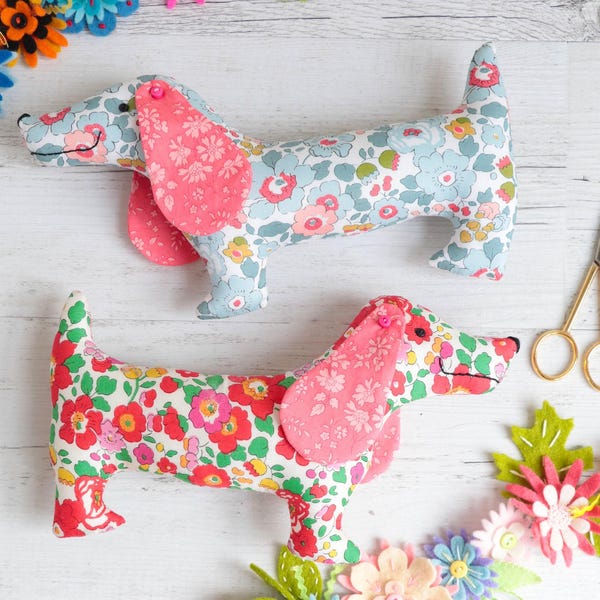 Sausage Dog Dachshund Sewing Pattern: Instant Download Easy Beginner Plush Stuffed Animal DIY Craft PDF