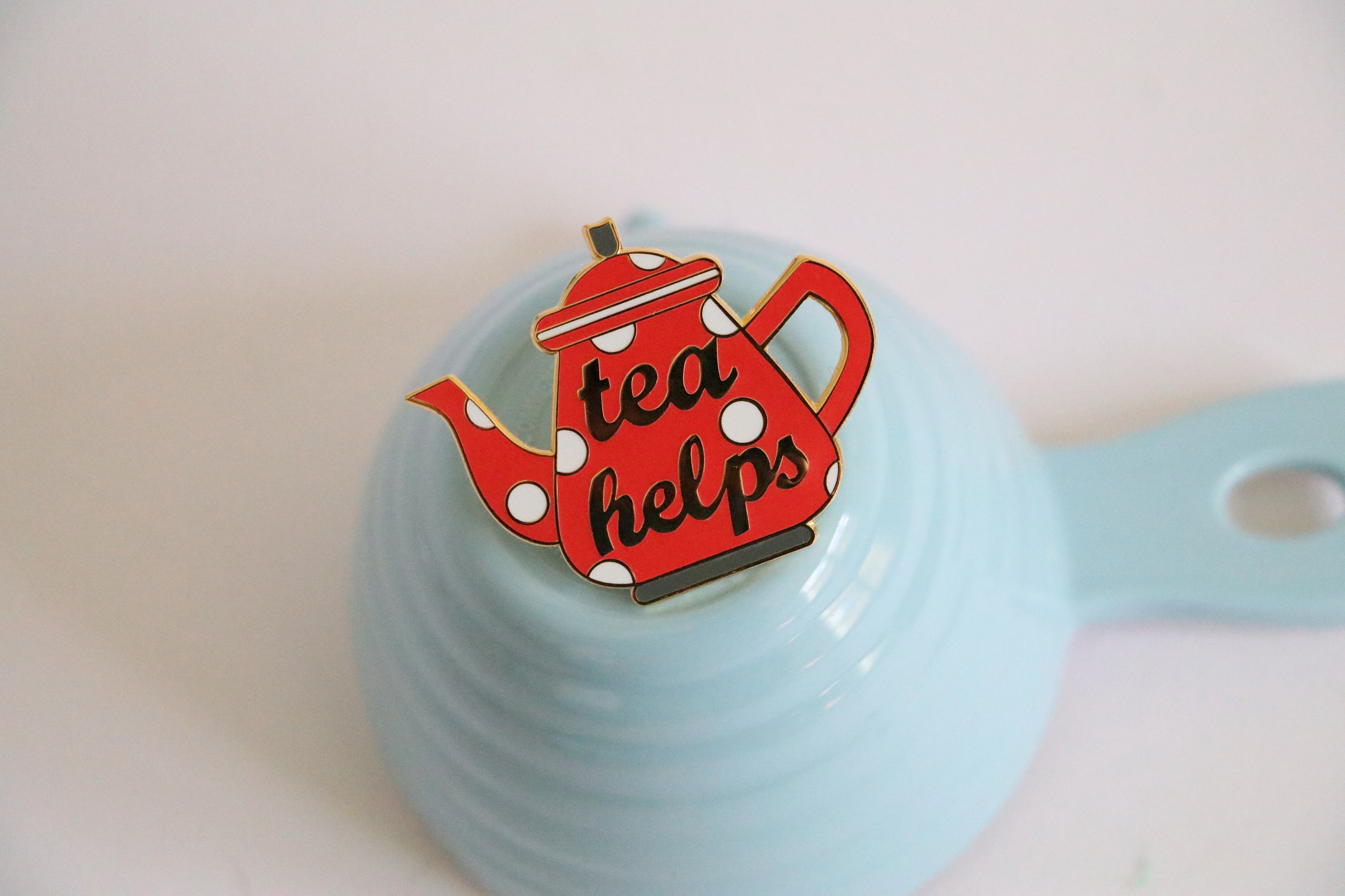 RED Tea enamel pin crafty enamel pin hard enamel pin enamel Etsy