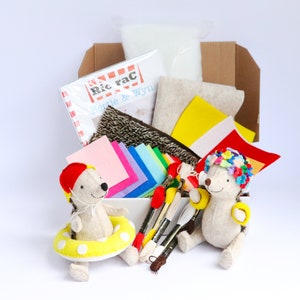Bertie & Wyn sewing kit, wool felt, sewing kit, hedgehog, stuffed animal, craft kit, hedgehog toy