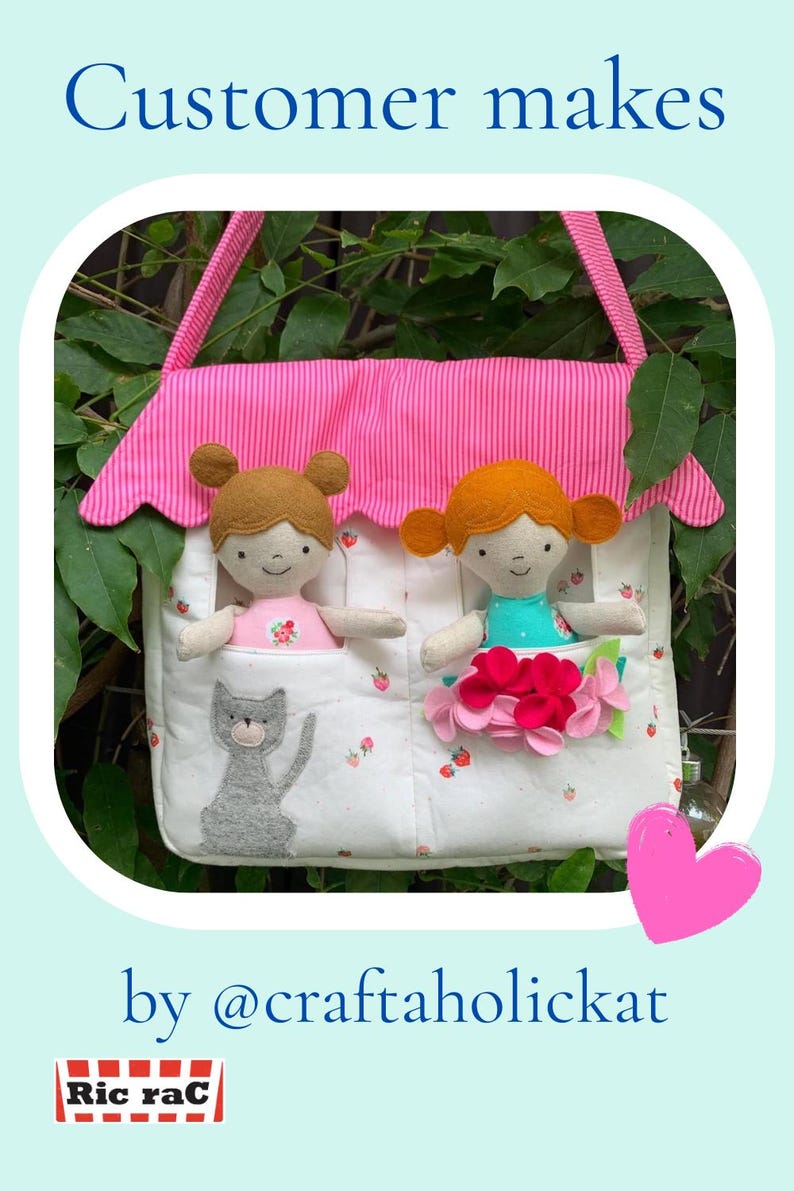 Doll House Carry Bag & Rag Dolls Sewing Pattern PDF - Instant Download Beginner Friendly image 8