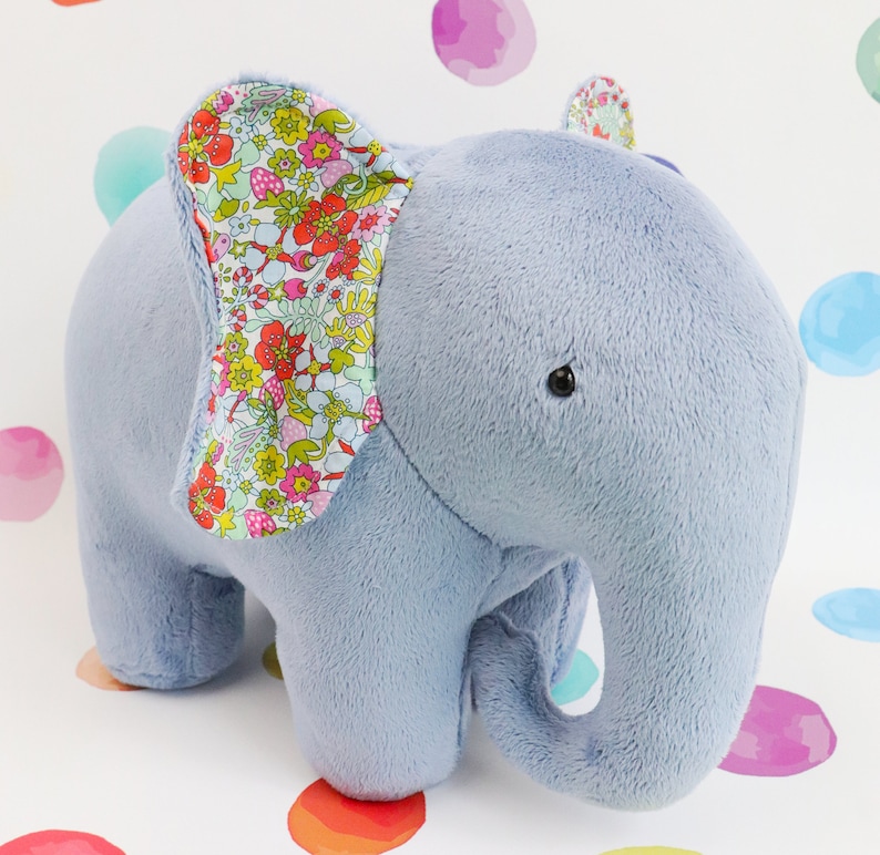 Elephant sewing pattern, elephant pattern, instant download, stuffed animal, stuffed toy pattern, patchwork elephant image 3