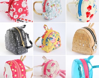 Doll backpack, mini backpack pattern, digital download, backpack pattern, toy backpack, doll clothes pattern, mini purse pattern