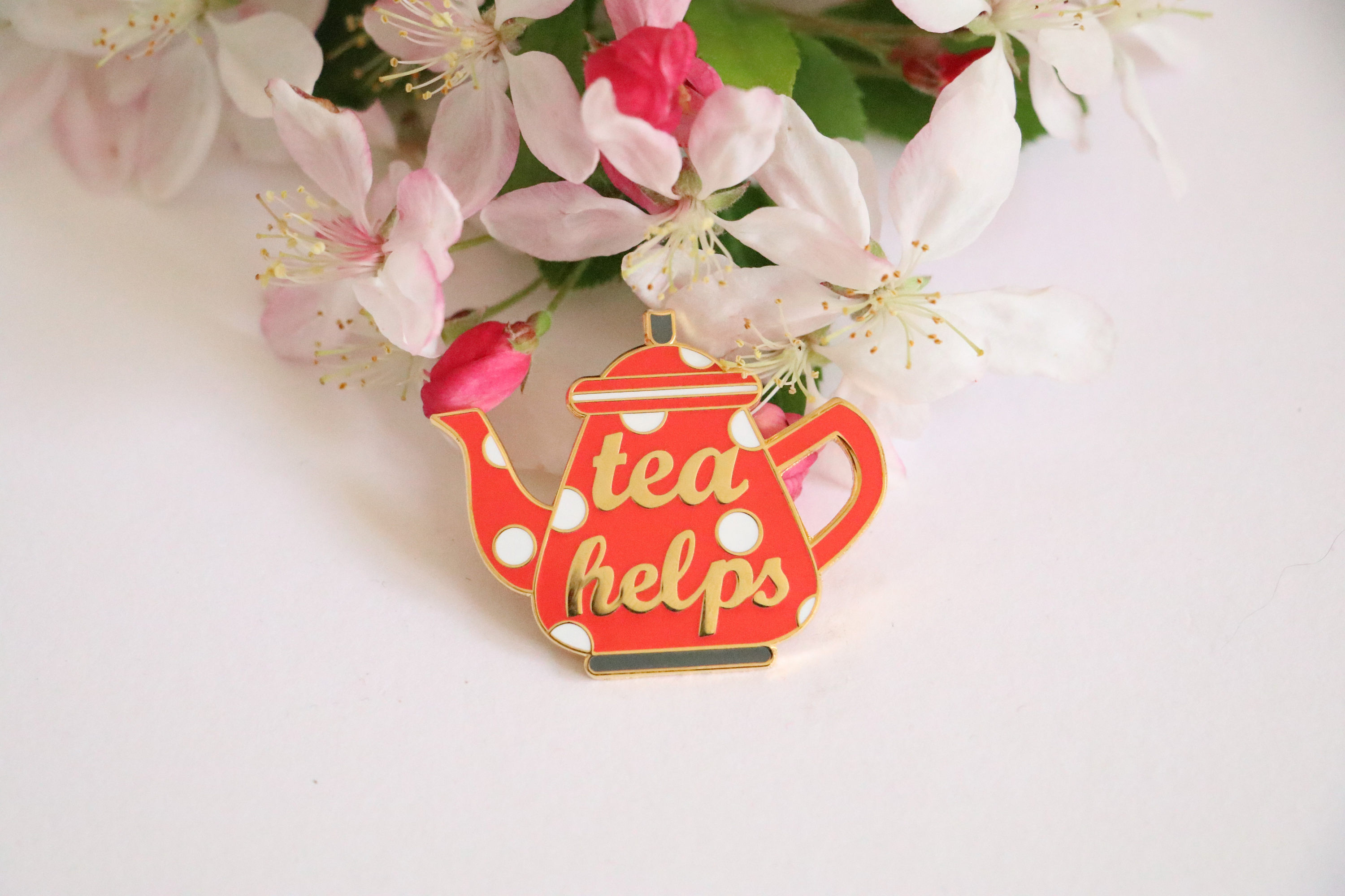 RED Tea enamel pin crafty enamel pin hard enamel pin enamel Etsy