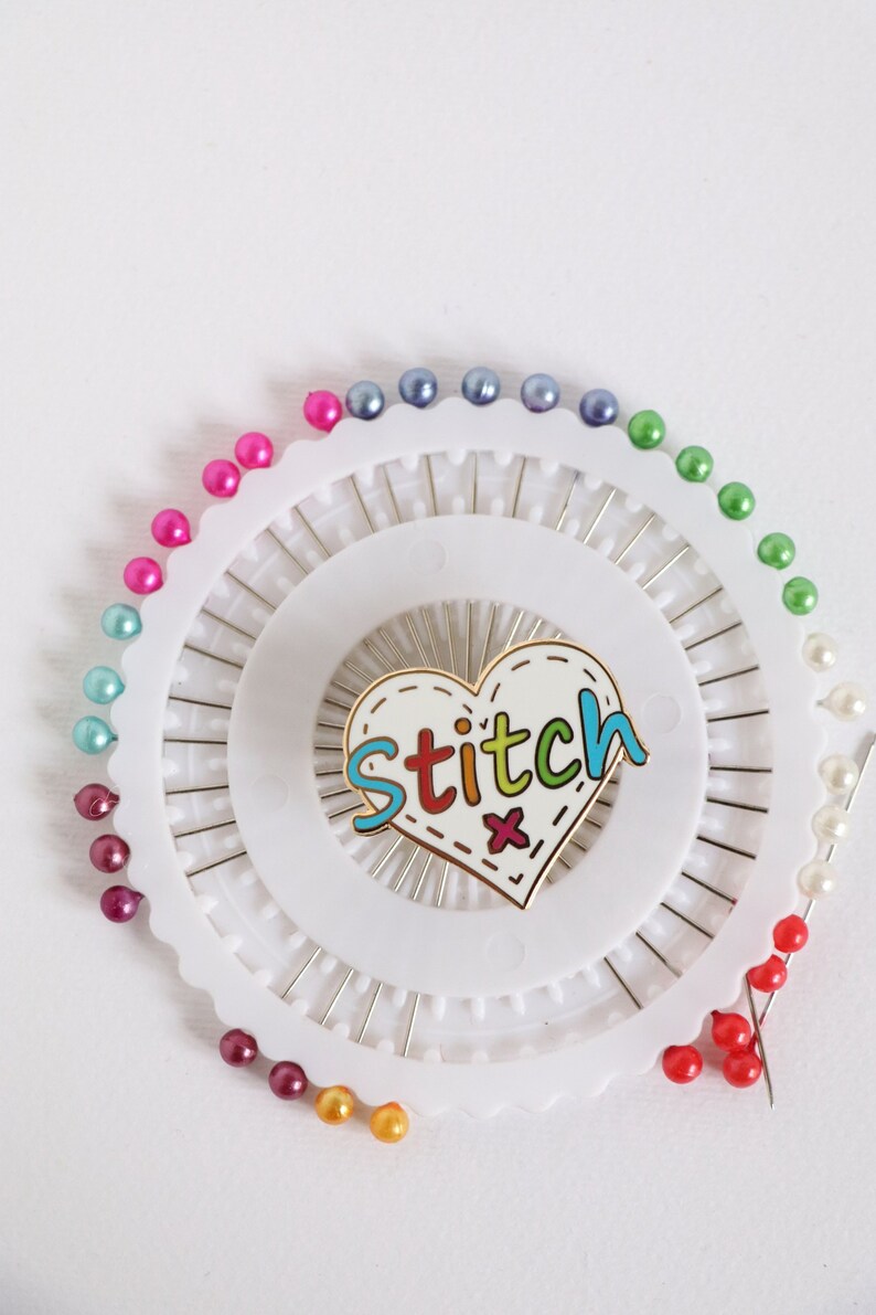 Stitch Enamel Pin Sewing Enamel Pin Cute Enamel Pin Rainbow - Etsy