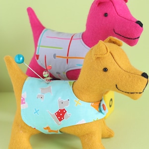 Dog sewing pattern, toy dog PDF, dog pin cushion, dog softie pattern, plush dog pattern,  felt dog pattern, Scotty dog, dog lover gift