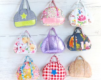 bowling bag, doll bag pattern, doll sewing pattern, digital download, bag sewing pattern