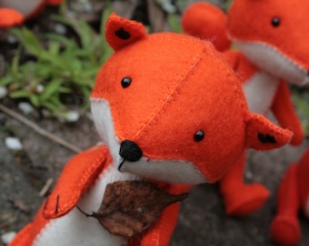 fox sewing pattern, fox pattern, fox PDF pattern, felt fox pattern, plush pdf pattern, fox plush, fox softie, softie pdf pattern,