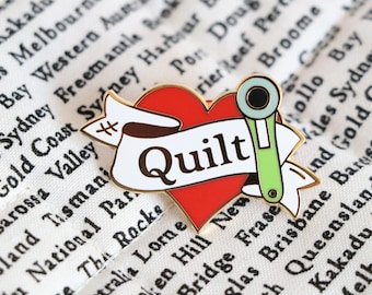 quilting enamel pin, sewing enamel pin, cute enamel pins, craft enamel pin, sewing lapel pin, enamel pin set, pin badge