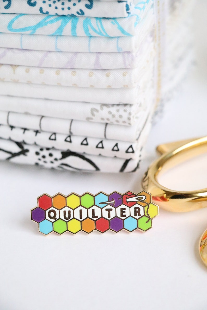 Quilter Enamel Pin Sewing Enamel Pin Cute Enamel Pin Quilt Etsy