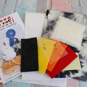 Chicken Caddy Kit ,hand Dyed Wool Felt, Chicken Pincushion Pattern ...