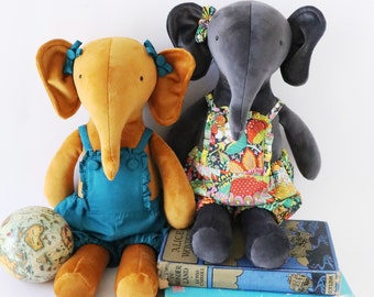 elephant sewing pattern, elephant pattern, instant download, stuffed animal, plush pattern,  stuffed animal, digital download, elephant