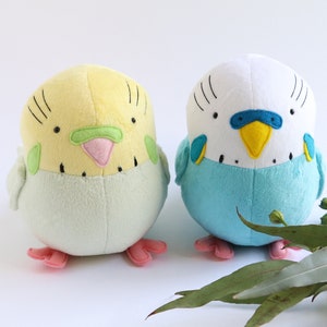 modèle de couture perruche oiseau, modèle peluche, perruche, modèle peluche, modèle de couture peluche PDF, cacatoès, calopsitte, motif feutre