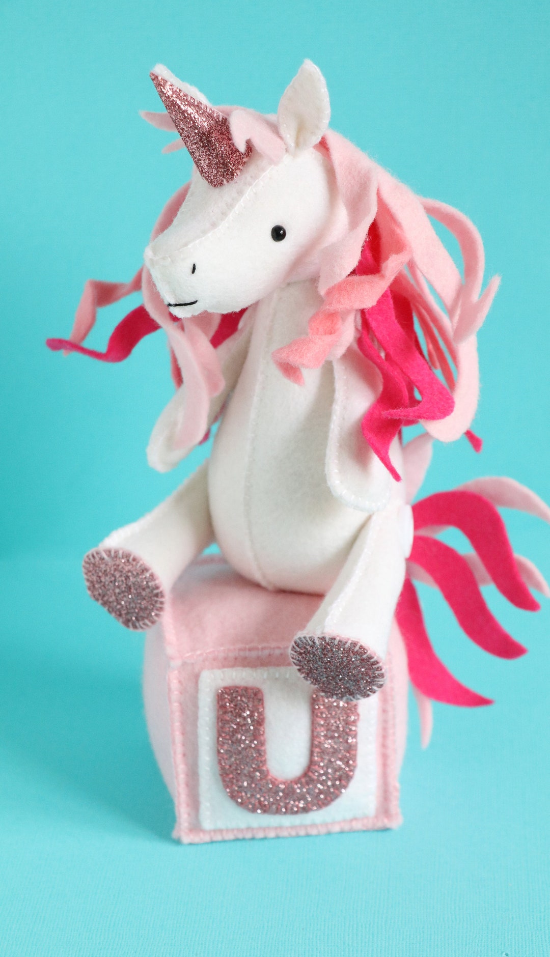 Unicorn Pattern, Felt Unicorn, Unicorn Ornament, Stuffed Unicorn,toy ...