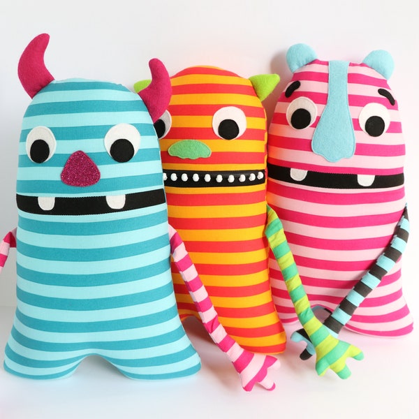 Monster, plush pattern, sewing patterns, plush sewing pattern, digital download,stuffed toy pattern, plush monster, monster toy,cute monster
