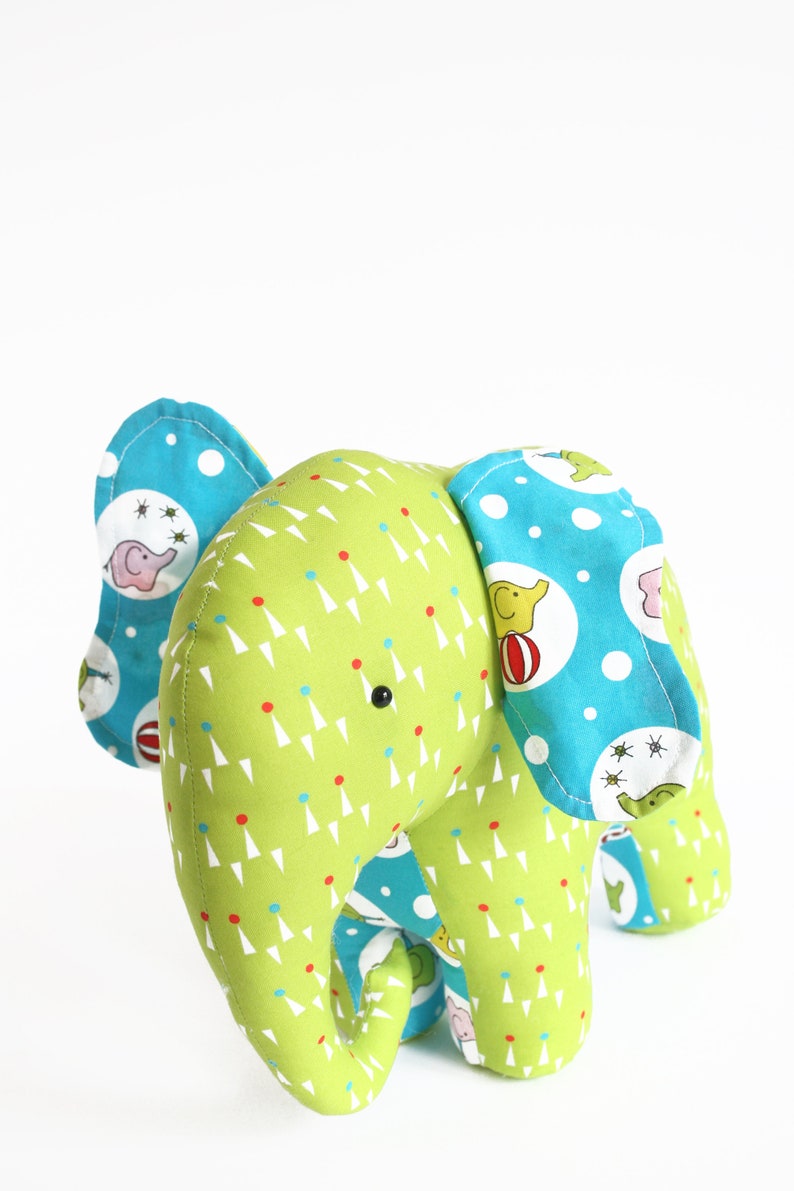 Elephant sewing pattern, elephant pattern, instant download, stuffed animal, stuffed toy pattern, patchwork elephant image 4