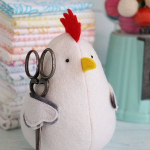Chicken Caddy Kit ,hand Dyed Wool Felt, Chicken Pincushion Pattern ...
