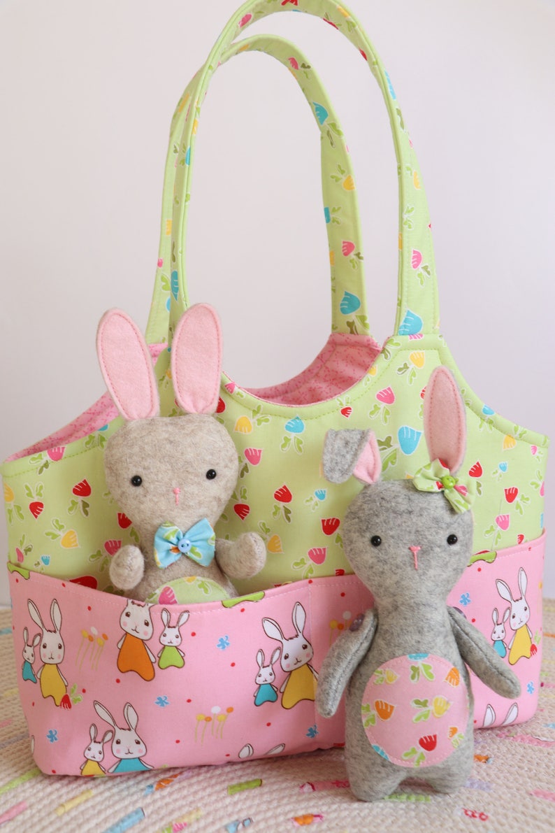 Bag O'Bunnies:felt toy rabbit,bunny sewing pdf,softie pdf pattern,bunny toy pdf, bunny pattern,stuffed toy pdf,felt bunny,bunny doll pattern image 7