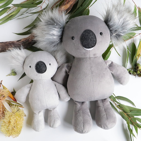 Banjo & Blue: patrón de costura koala, koala bebé, juguete koala, descarga digital, peluche koala, regalo de bebé, peluche, koala