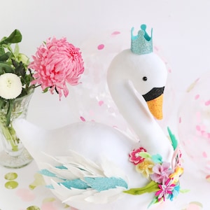 Swan Party, swan plush, swan sewing pattern, black swan, nursery decor, plush pattern, digital download, baby shower, stuffed animal image 2
