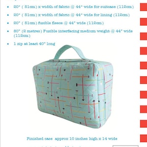 Patrón de costura para maleta "Small World": Bolso de tela para proyecto de descarga instantánea (patrón en PDF) imagen 10