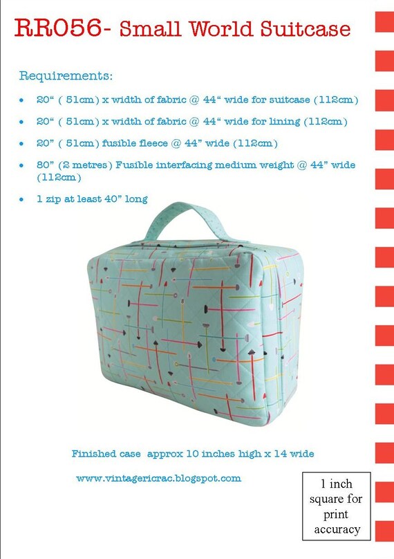 Small World Suitcase Pattern Small World Suitcase Pattern