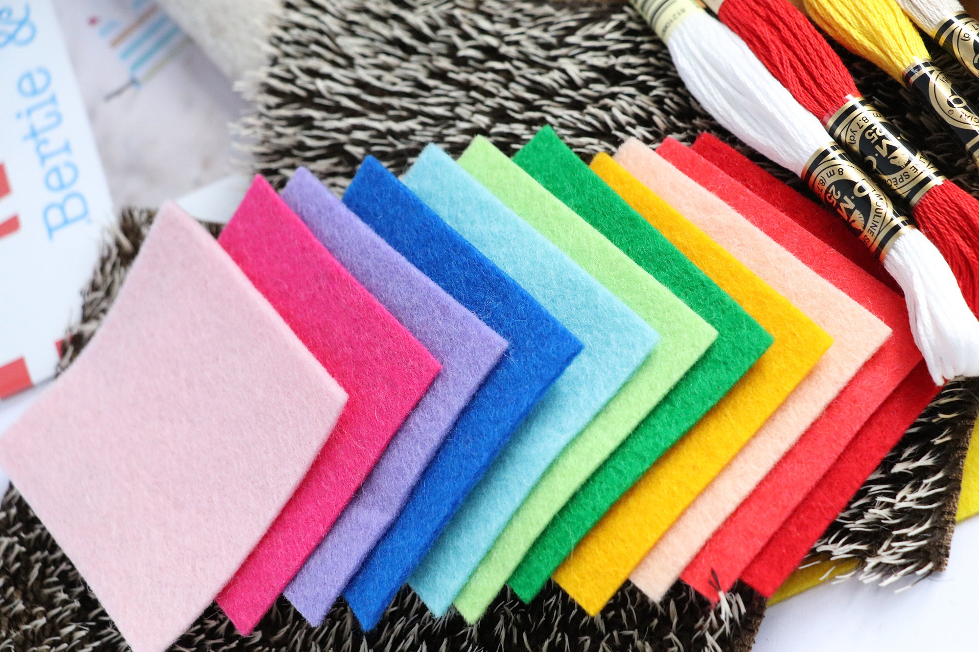 Bertie & Wyn Sewing Kit Wool Felt Sewing Kit Hedgehog Etsy