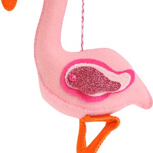 Flamingo pin cushion pattern, needle minder, plush sewing pattern, instant download, felt flamingo pincushion image 4